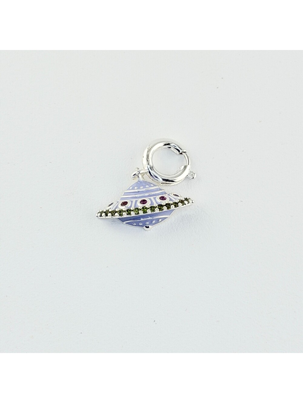 Bomb Party Charm - UFO on Silver Plating